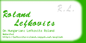 roland lefkovits business card